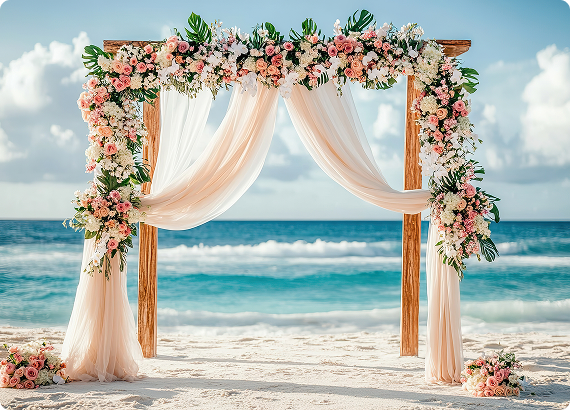 Wedding venue on the beach
